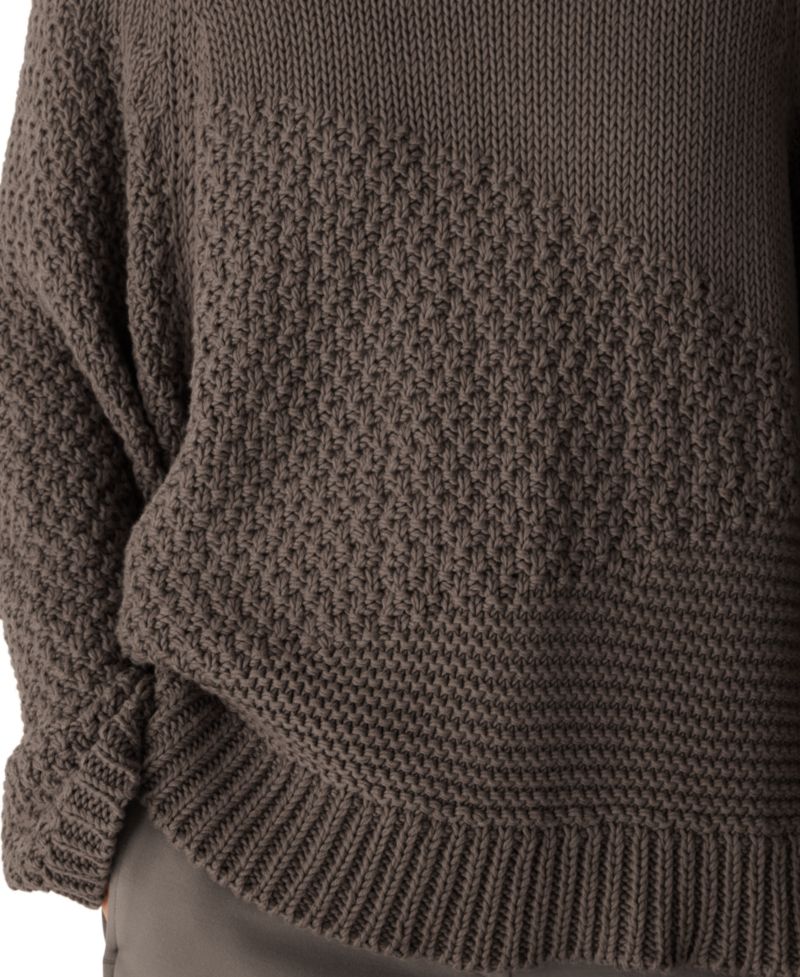 Women's Boxy-Fit Long-Sleeve Crewneck Sweater