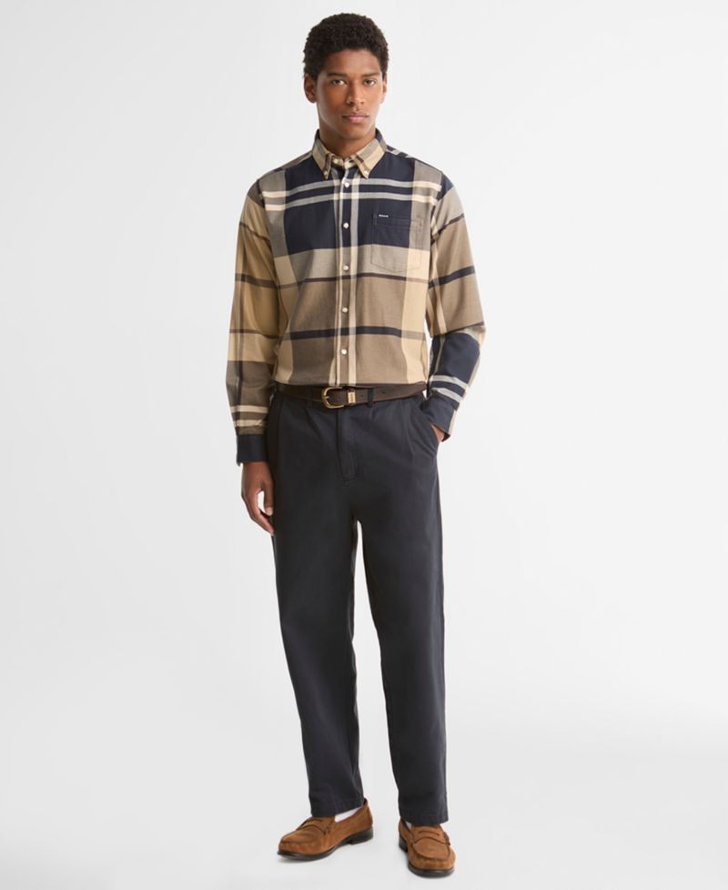 Men's Dunoon Tailored-Fit Tartan Twill Shirt