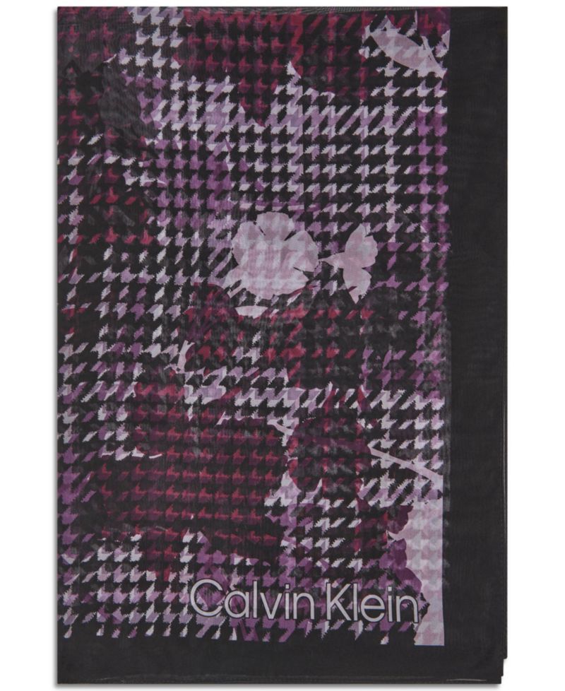 Women's Palm Leaf Chiffon Scarf