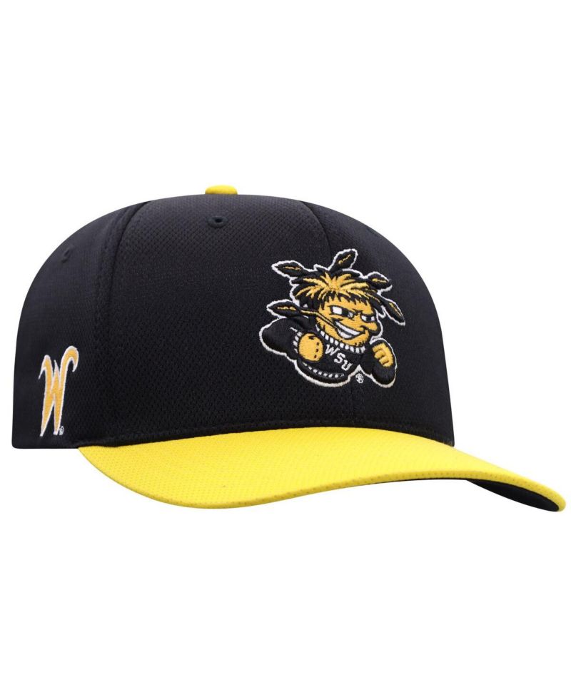 Men's Black/Yellow Wichita State Shockers Reflex Two-Tone Flex Hat