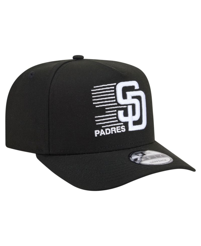 Men's Black San Diego Padres Motion A-Frame 9FIFTY Snapback Hat
