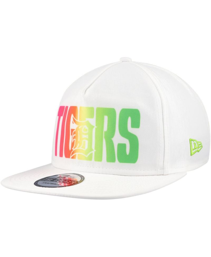 Men's White Detroit Tigers Spring Spectrum Golfer Snapback Hat