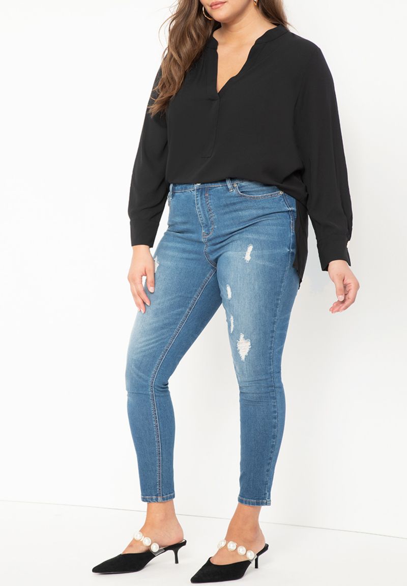 Women's Mandarin Collar Tunic