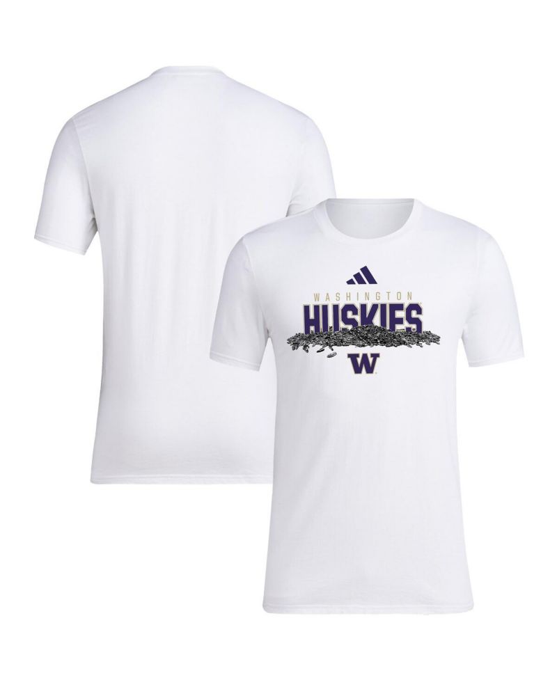 Men's White Washington Huskies Baseball Sunflower Seeds T-Shirt