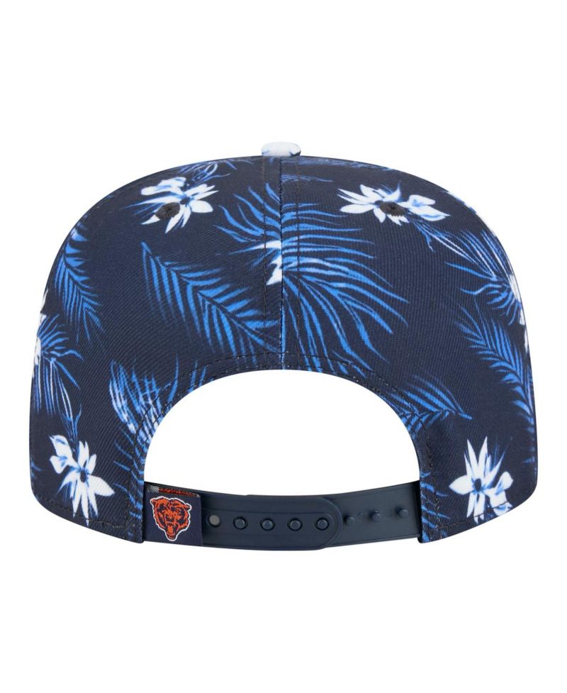 Men's Navy Chicago Bears Palm Print A-Frame 9FIFTY Snapback Hat