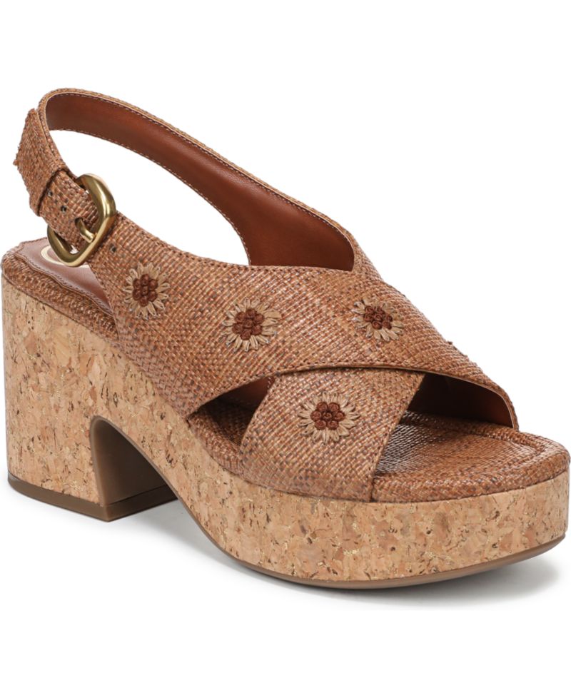Women's Hanfleur Floral Raffia Platform Cork Sandals