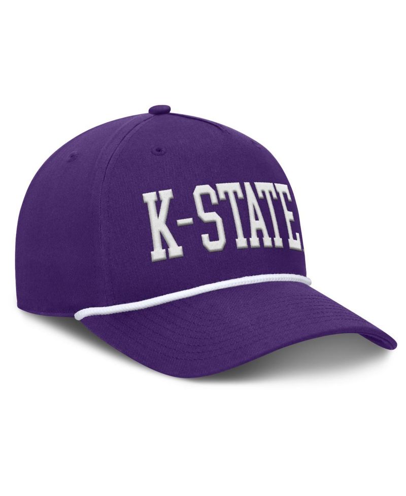 Men's Purple Kansas State Wildcats Foul Ball Rope Adjustable Hat