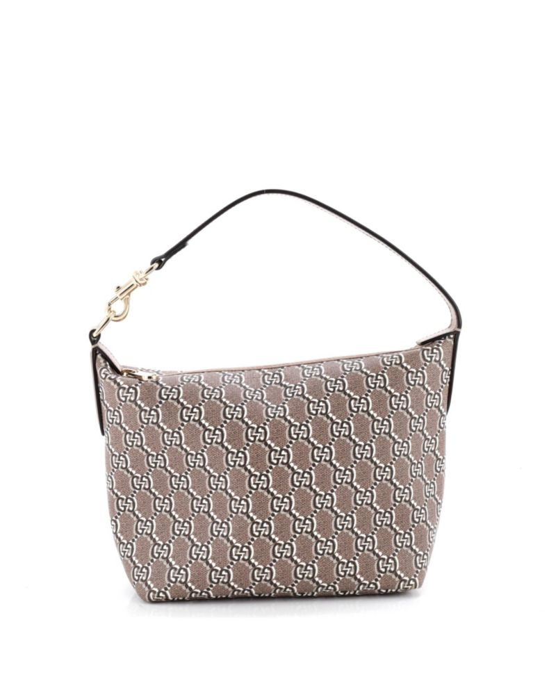 Super Mini Ophidia Zip Shoulder Bag GG Shadow Coated Canvas