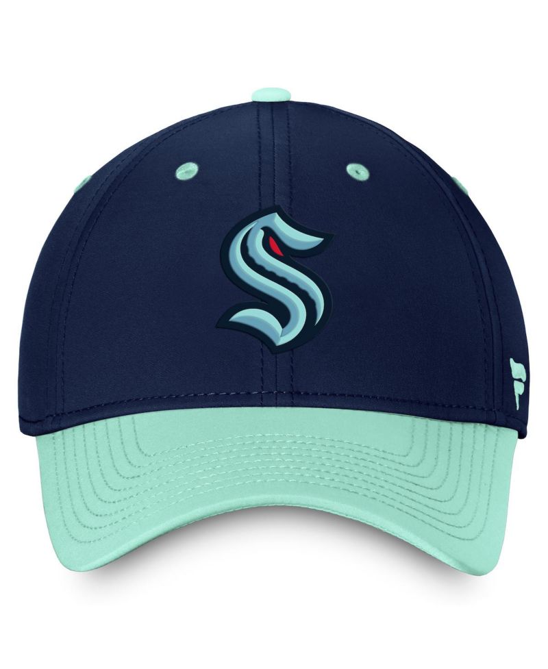 Men's Deep Sea Blue, Light Blue Seattle Kraken Authentic Pro Rink Two-Tone Flex Hat