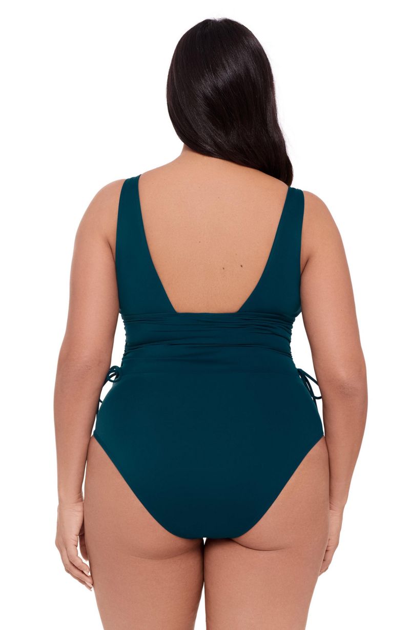 Women's Sculpting Cinched Adjustable One-Piece Swimsuit