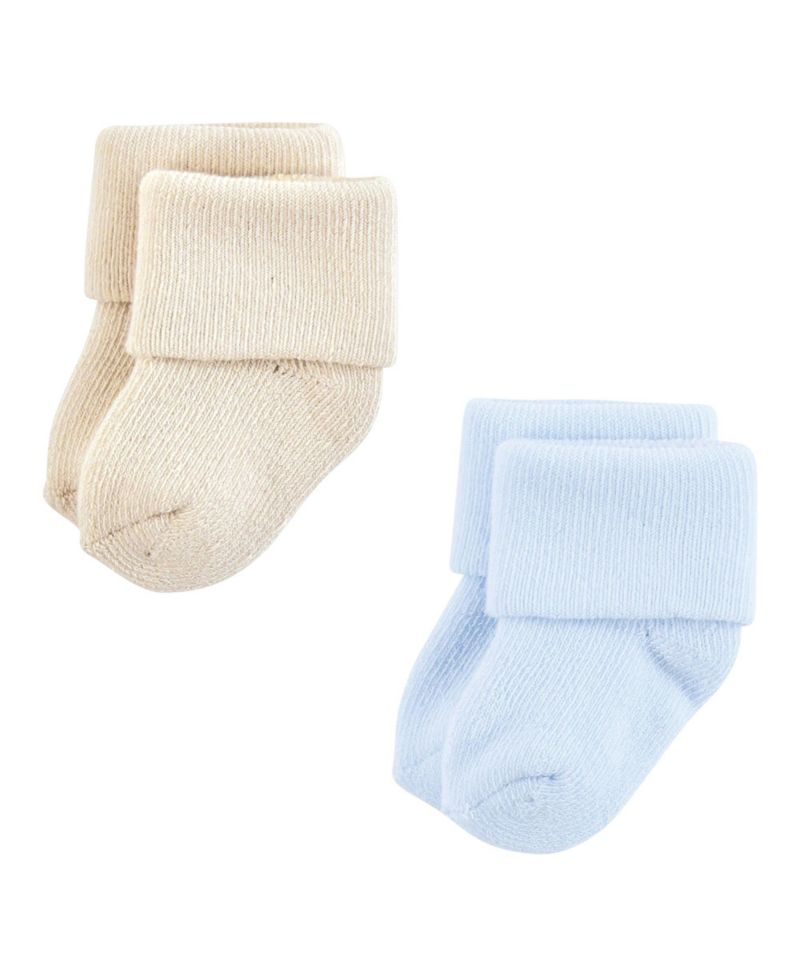Baby Boys Hudson Cotton Rich Newborn and Terry Socks 12-Pack
