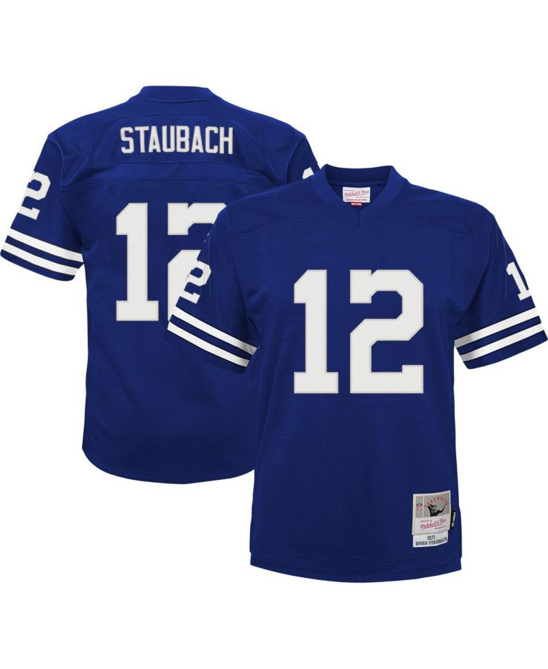 Big Boys and Girls Roger Staubach Navy Dallas Cowboys Retired Player Legacy Jersey