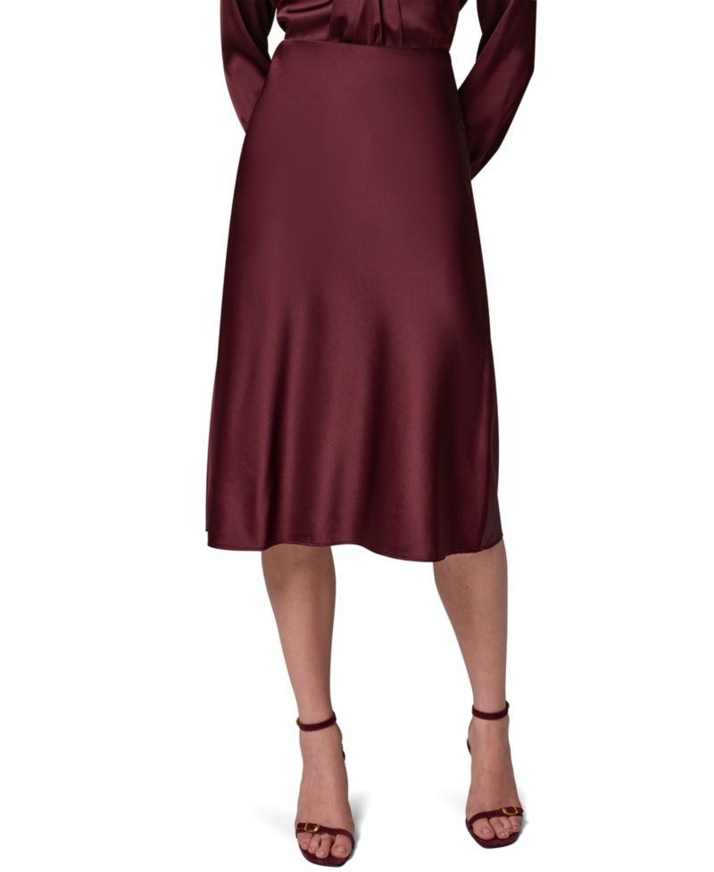 Petite High-Waisted A-Line Midi Skirt