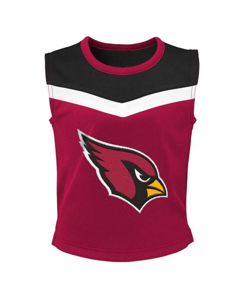 Little Girls Cardinal Arizona Cardinals Spirit Cheerleader Two-Piece Set with Bloomers