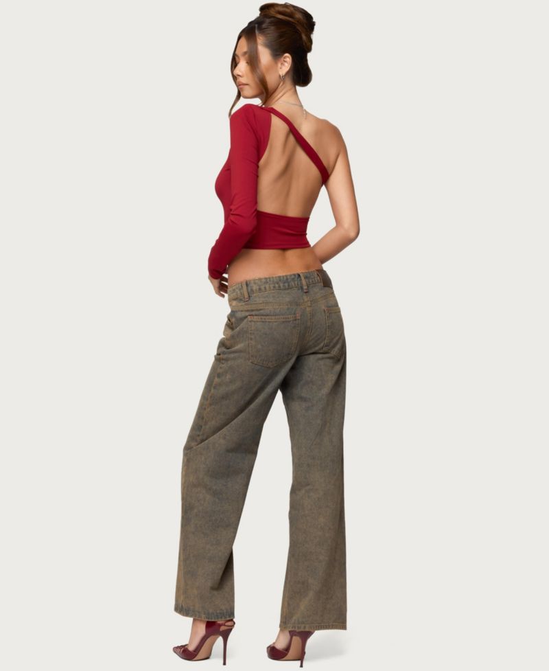 Women's Mila Asymmetric Backless One Shoulder Top