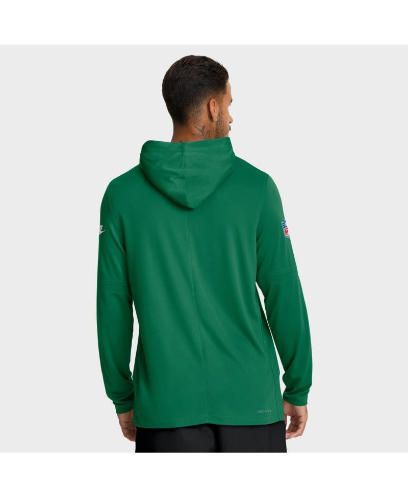 Men's Kelly Green Philadelphia Eagles Big & Tall Alt Pack Performance Long Sleeve Hoodie T-Shirt