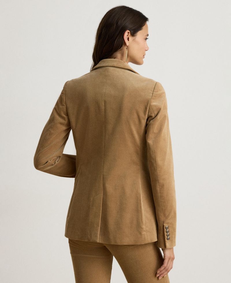Women's Corduroy Single-Button Blazer