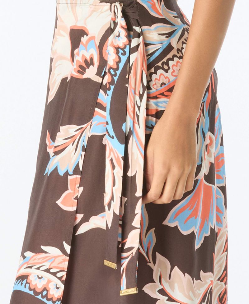 Women's Printed Wrap Swim Maxi Skirt