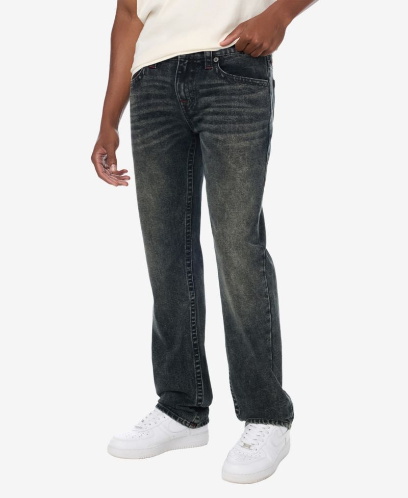 Men's Ricky Embroidered Flap Straight Jeans