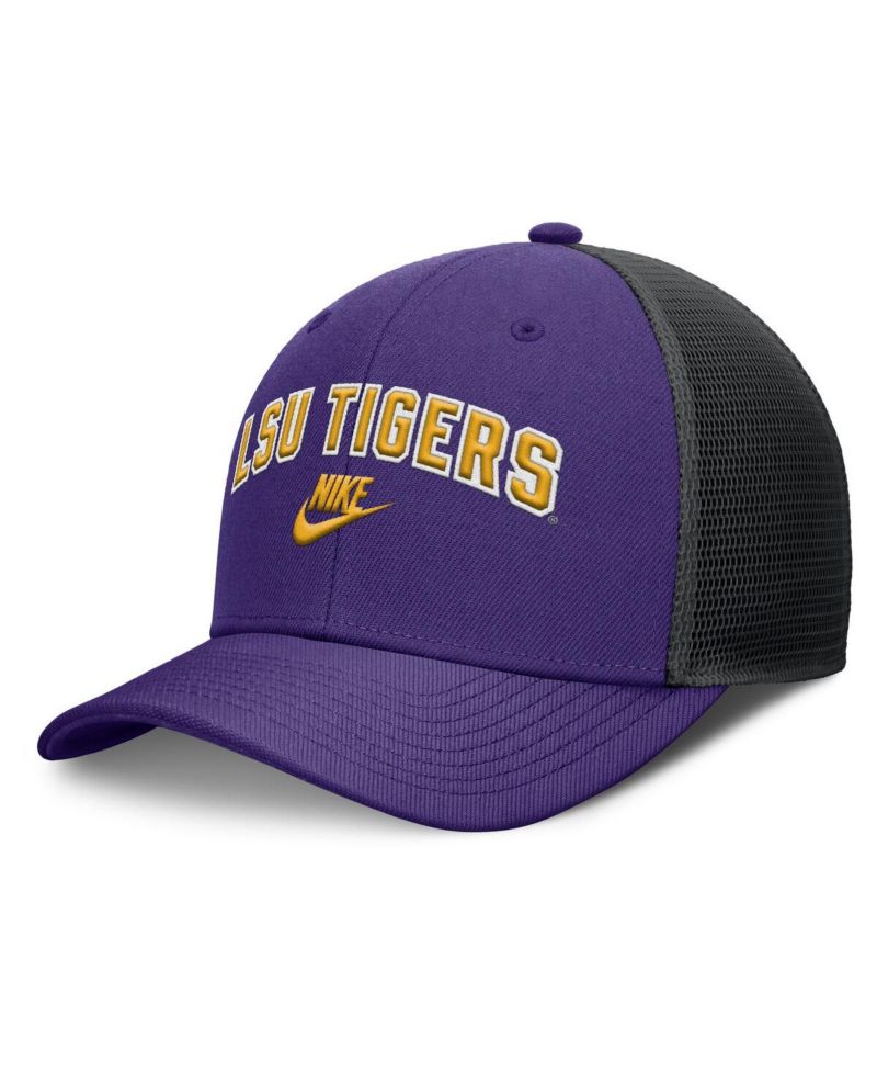 Men's Purple/Black LSU Tigers Legacy Arch Rise Performance Trucker Adjustable Hat