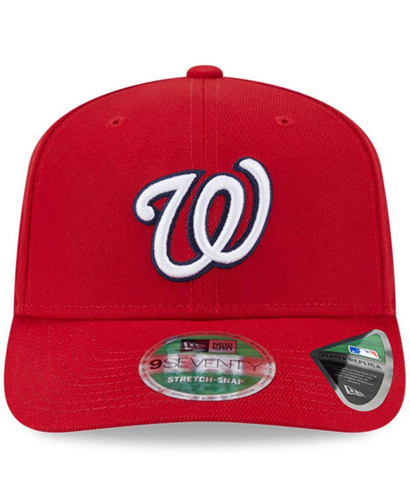 Men's Red Washington Nationals Player Replica 9SEVENTY Adjustable Hat
