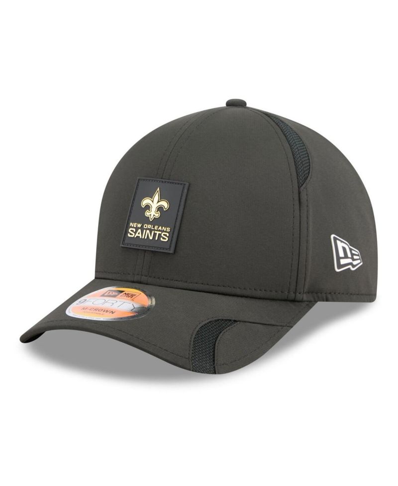 Men's Black New Orleans Saints 2025 Sideline M-Crown 9FORTY Adjustable Hat