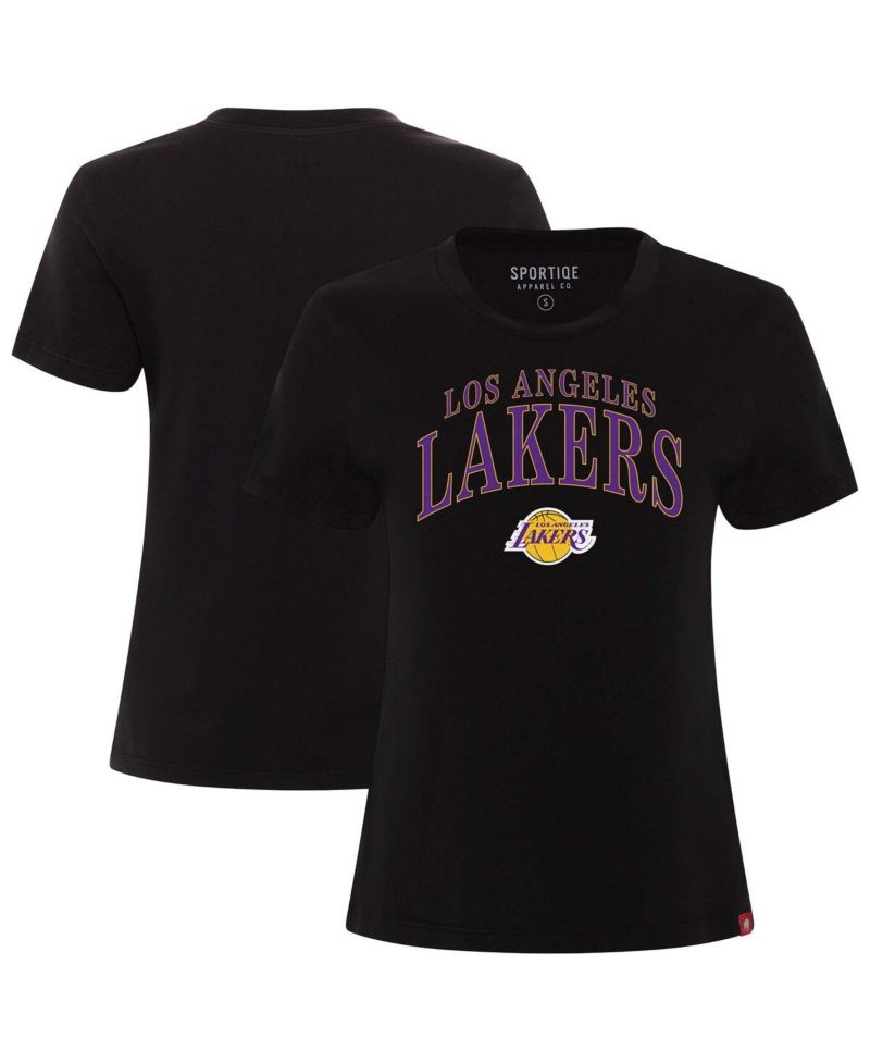 Women's Black Los Angeles Lakers Arcadia Boxy T-Shirt
