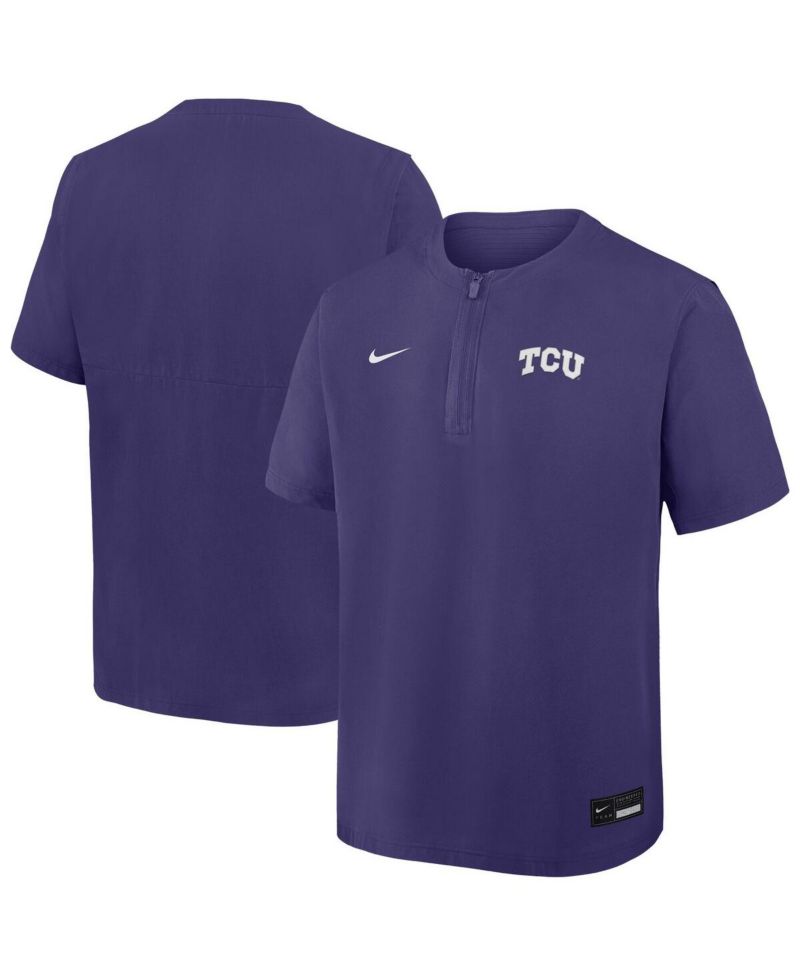 Men's Purple TCU Horned Frogs Dri-FIT Quarter-Zip Windshirt