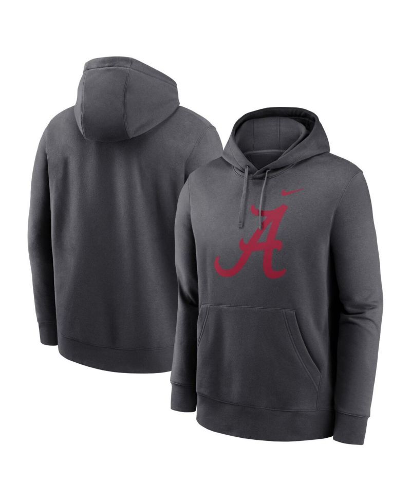Men's Anthracite Alabama Crimson Tide Primetime Club Fleece Pullover Hoodie