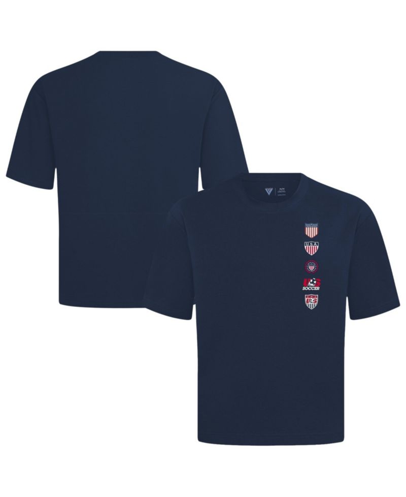 Men's Navy USMNT Luxe Signature Knit Timeline T-Shirt