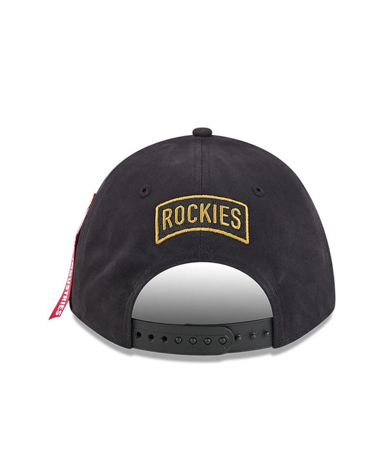 Men's Black Colorado Rockies A-Frame 9FORTY Adjustable Hat