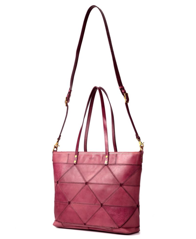Women's Genuine Leather Prism Tote Bag