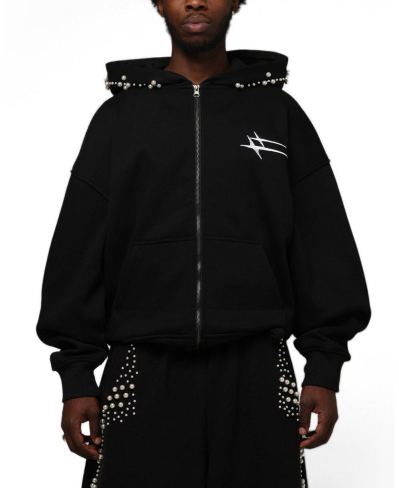 Men's Oversized Graphic Full-Zip Hoodie