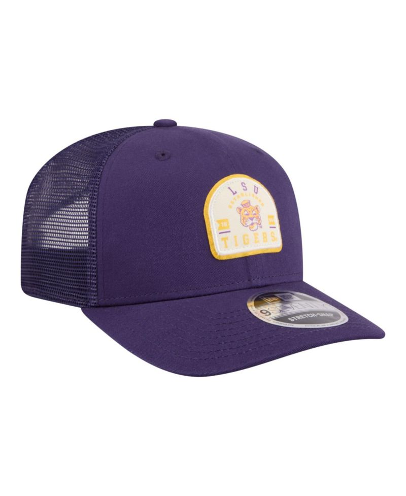 Men's Purple LSU Tigers Patched 9SEVENTY Trucker Adjustable Hat