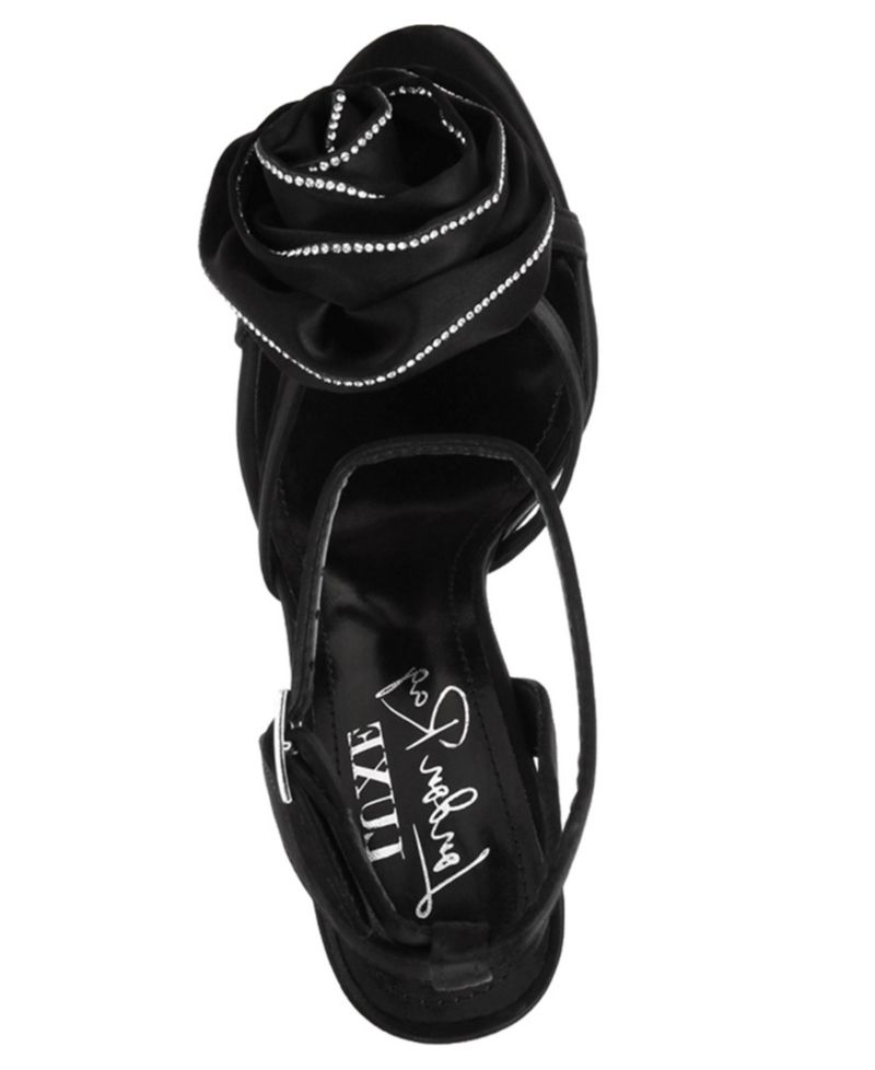 Women's Candela Floral Rhinestone Accent Heel Sandals