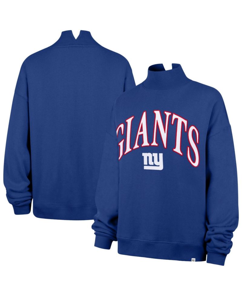 Women's New York Giants Oversized Dropped-Shoulder Vantage Mock Neck Sweatshirt