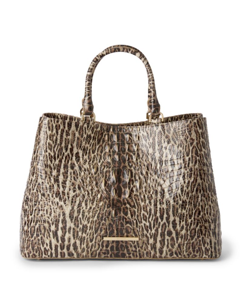 Denise Melbourne Leather Carryall Extra-Large Satchel Bag