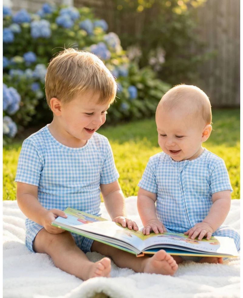 Baby Boys Harbor Gingham Pajama Set