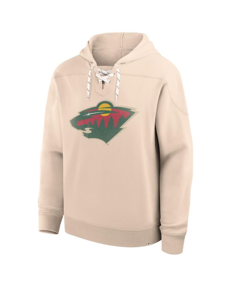 Men's Cream Minnesota Wild Vintage Hoodie