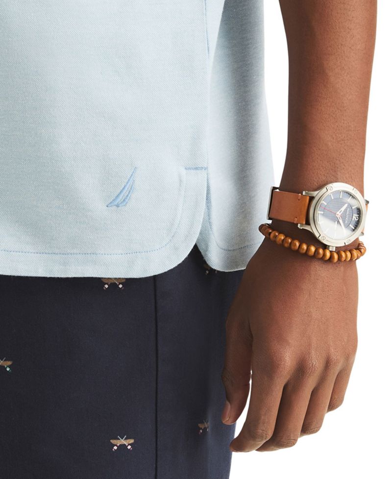 Men's Short-Sleeve Pique Button-Front Shirt