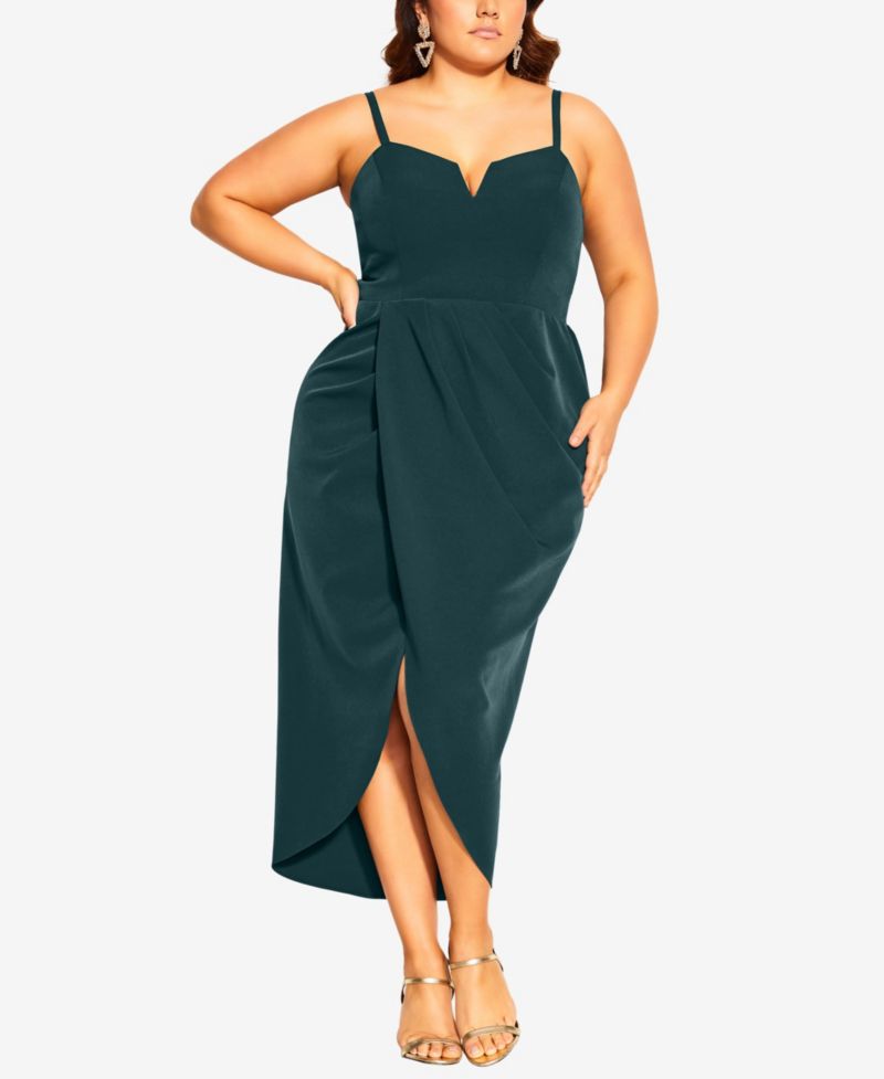 Women's Sassy Flex Fit Tulip V Dress