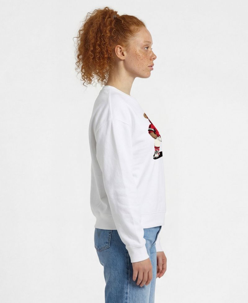 Women's White Georgia Bulldogs Teddy Bear Sweatshirt