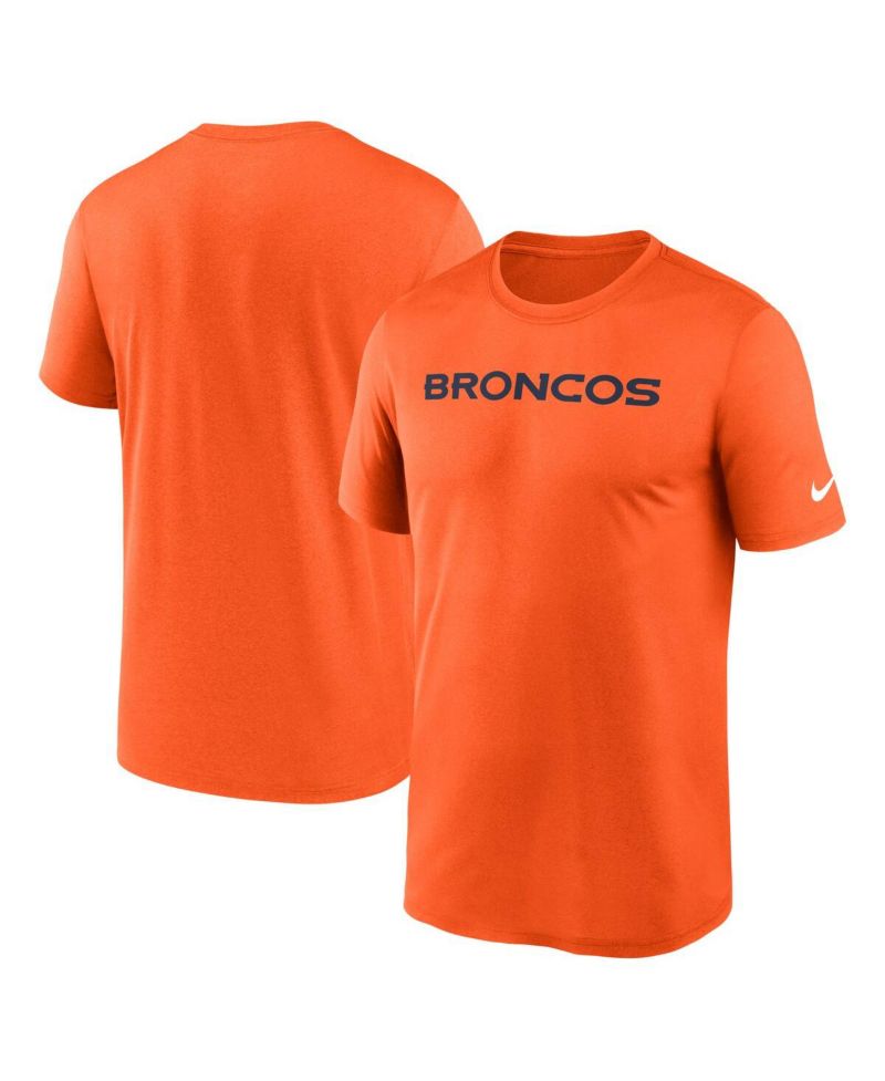 Men's Orange Denver Broncos Primetime Legend Wordmark Performance T-Shirt