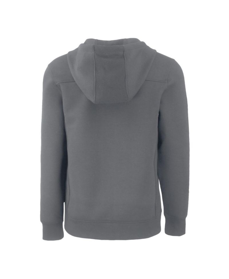 Men's Gray New England Patriots Throwback Roam Eco Half-Zip Pullover Hoodie