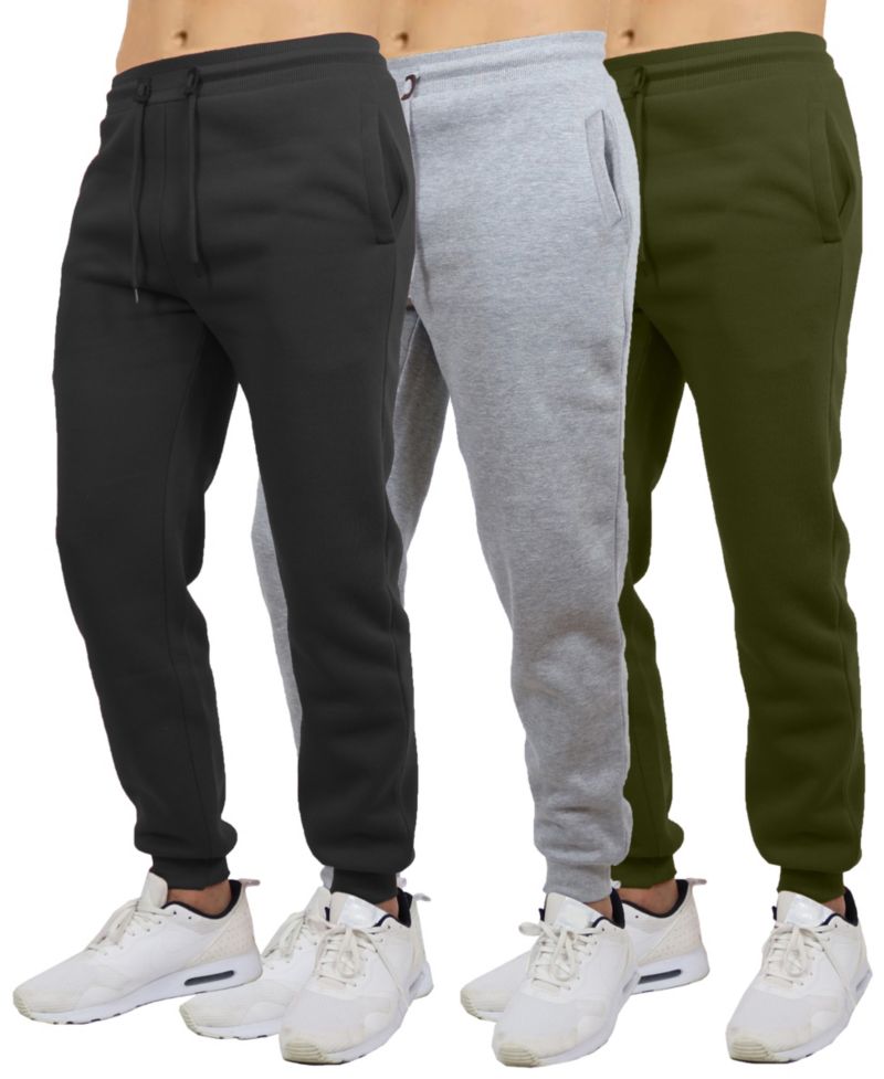 Men's Big & Tall Regular-Fit Jogger Sweatpants, 3-Pack
