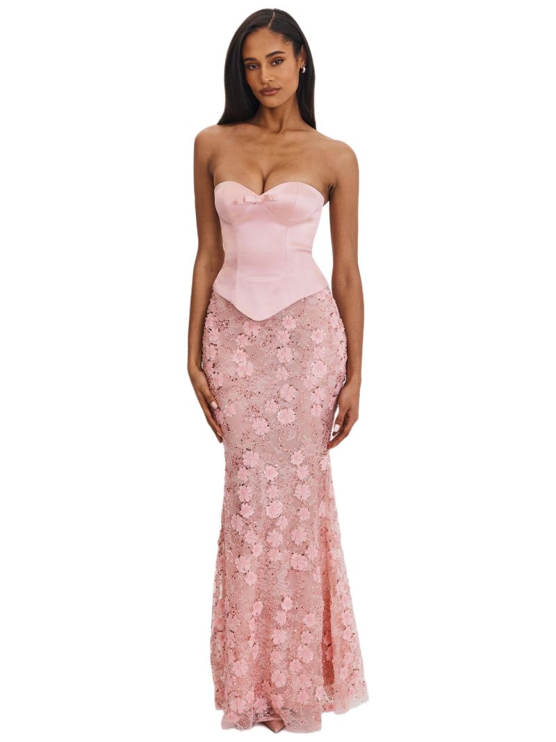 Women's Uliya Strapless Mermaid Peplum Maxi Dress