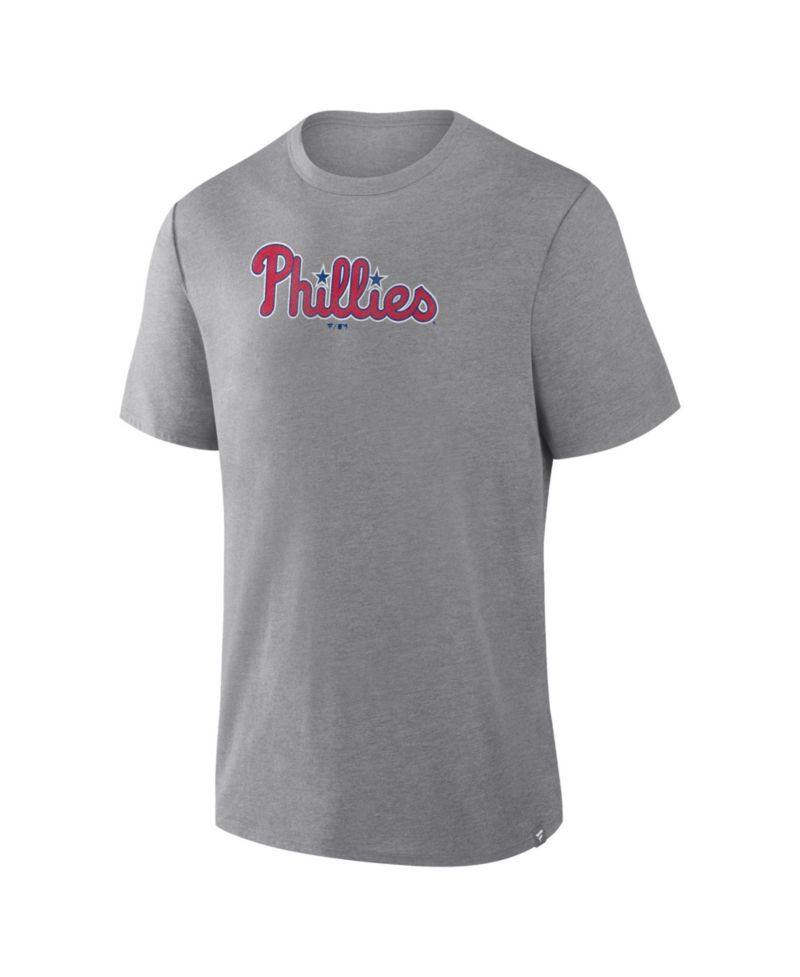 Men's Heather Gray Philadelphia Phillies Play Tribute Tri-Blend T-Shirt