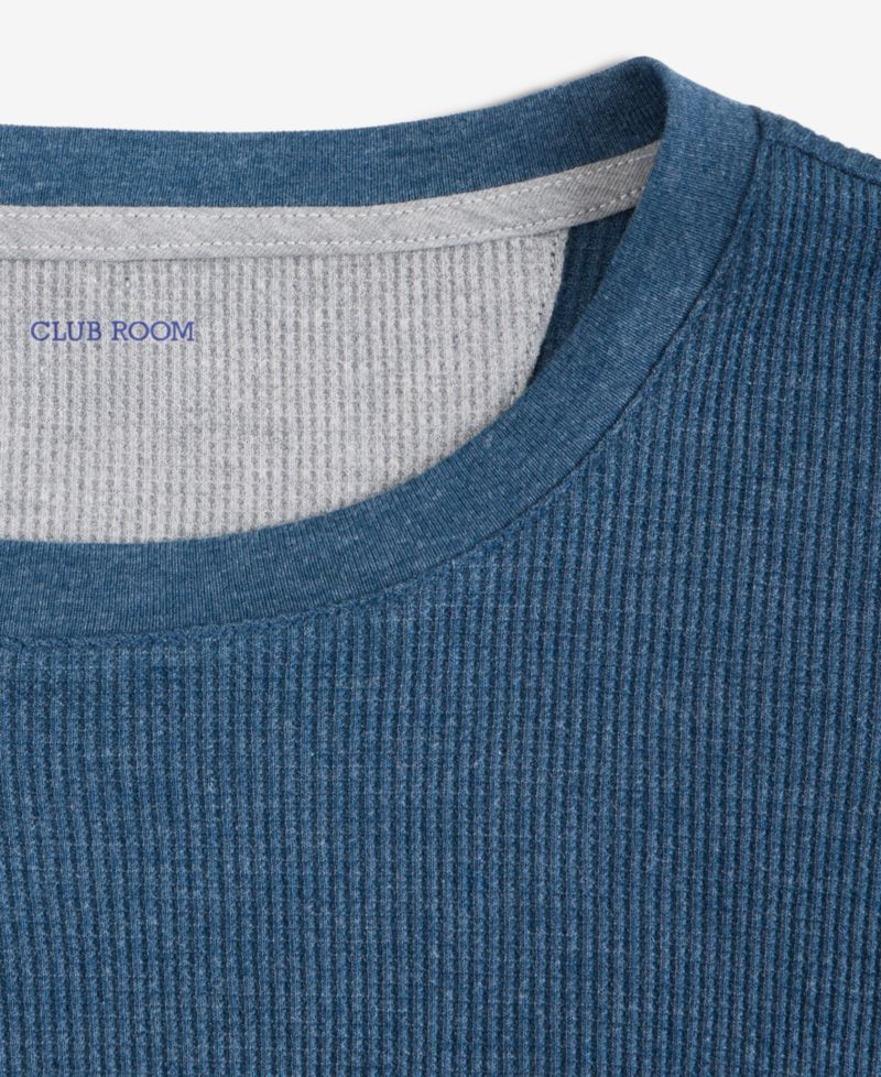 Men's Thermal Long-Sleeve Ribbed Crewneck Sweater