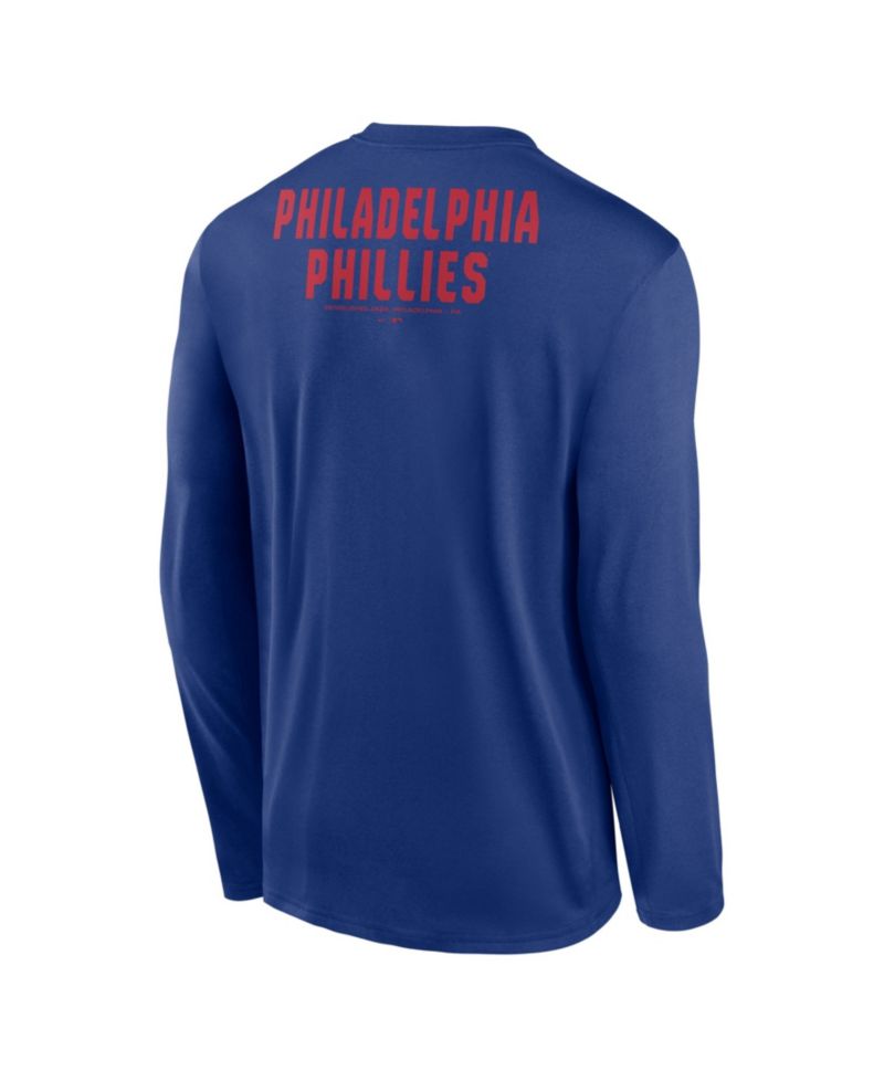 Men's Royal Philadelphia Phillies 2-Hit Legend Dri-FIT Long Sleeve T-Shirt