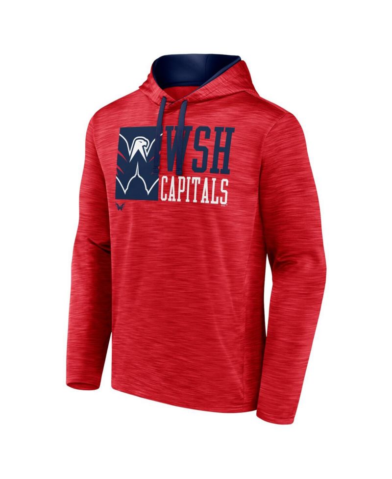 Men's Red Washington Capitals Never Quit Pullover Hoodie